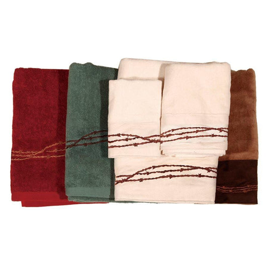 Embroidered Barbwire 3PC Towel Set, 2 MOQ