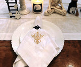 White Wedding Napkins - Victorian Napkins