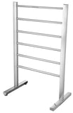 Riposte Series 6-Bar Stainless Steel Floor Mounted Electric Towel Warmer Rack in Polished Chrome