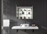 Ether 28 in. x 32 in. Frameless LED Mirror Bathroom Cabinet
