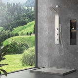 Cici Series 39 in. 2-Jetted Shower Tower with Heavy Rain Shower and Body Jets and Spray Wand