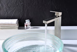ANZZI Enti Elegant Vessel Sink Faucet (8.87" H), Single Hole, Rhino Alloy Solid Brass, with Rust Resistant Finish, Various Finishes