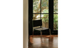 Petra Leather Accent Chair Black
