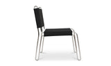 Petra Leather Accent Chair Black