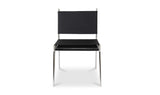 Petra Leather Accent Chair Black