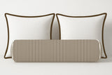 Ticking Stripe Velvet Bolster Pillow Cover