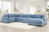 DESEO 155" Sectional Sofa with Ottoman
