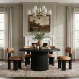 Atelier - Vegan Leather Upholstered Dining Chair (Set of 2) - Black Frame