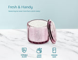 Kook Embossed Glass Salt Cellar with Lid 10 oz
