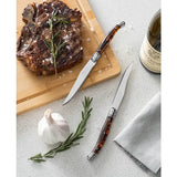 Laguiole Connoisseur 4-Piece Tortoise Steak Knife Set