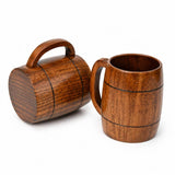 Wooden Beer Mug 350ml Handmade Rustic Cup