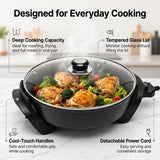 Moss & Stone 12-Inch Nonstick Electric Skillet
