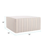 Indoor/Outdoor Universal Square Ottoman Dune Sand Cover Only