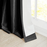Twist Tab Lined/Total Blackout Window Curtain Panel, Black