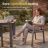 8-Person All-Aluminum Patio Dining Set, Extendable Table