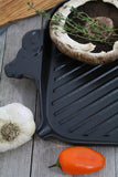 Chasseur French Cow Cast Iron Griddle 15-inch Black