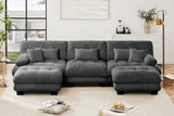 CLOUDIES 134" 3 Seater Sofa with 2 Ottomans
