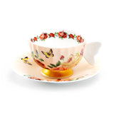 Rose Butterfly Bone China Tea Cup & Saucer 6oz