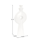 Matte White Towel Vase - Large