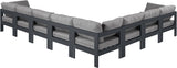Nizuc - Outdoor Patio 8 Piece Modular Sectional With Gray Frame