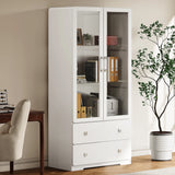 64'' Tall Display Cabinet with Acrylic Doors and Led Lights