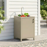 Wholesale Outdoor Aluminum Sink Cabinet - 6.3GAL SS, 1-Door RustProof