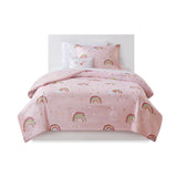 Pink Rainbow Complete Comforter and Sheet Set/Coverlet Set
