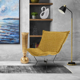 Patio Scroll Puff Chair Titanium- Alicante Gold