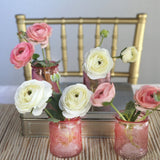 Vintage Pink Glass Tea Light Holder (Set of 4)