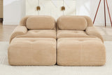 MIA 82'' Loveseat with 2 Ottomans