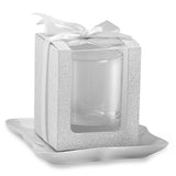 Silver 9 oz. Glassware Gift Box with Ribbon (Set of 12)