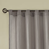 Crushed Sheer Window Panel Pair (2), Grey