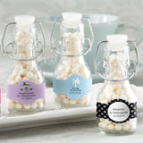 Custom Design Mini Glass Favor Bottle with Swing Top (Set of 12)