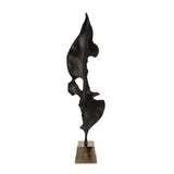 Black Elemental Leaf Sculpture - Large