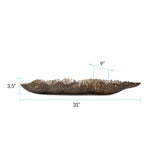 Golden Ore Organic Shaped Oblong Bowl