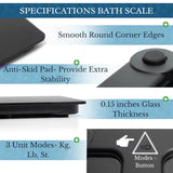 Digital Bathroom Scale 180kg Smart Body Weight Scale