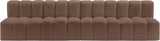 Arc - Faux Leather 4 Seats Modular Sofa