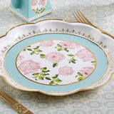 Blue Tea Time Whimsy Paper Plates Set of 16