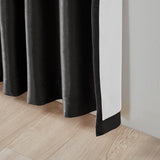 Twist Tab Lined/Total Blackout Window Curtain Panel, Black