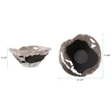 Contemporary Nickel and Black Bowl- Small
