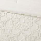 Tufted Medallion Comforter/Duvet Cover Mini Set, Ivory