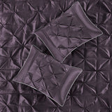 Silky Tufted 7-Piece Comforter Set, Plum Purple