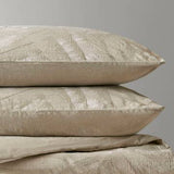 Stone-Washed Leaf Patterned Jacquard Duvet Set, Linen
