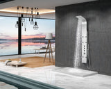 Fontan 64 in. 6-Jetted Full Body Shower Panel with Heavy Rain Shower and Spray Wand in Brushed Stainless Steel