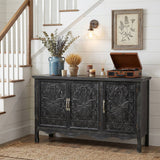 3-Door Accent Cabinet with Adjustable Shelves