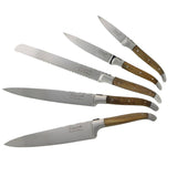 Laguiole Olivewood 5pc Knife Set & Magnetic Display