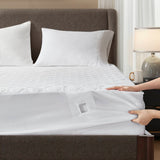 Cotton Blend Heated Mattress Pad, White