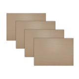 Strata Leather Taupe Placemat - Rectangle 12.2x16.5"- Set of 4