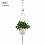 Macrame Hanging Plant Holder Cotton Rope Basket