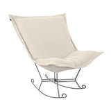 Scroll Puff Rocker Titanium- Barbet Natural/Natural